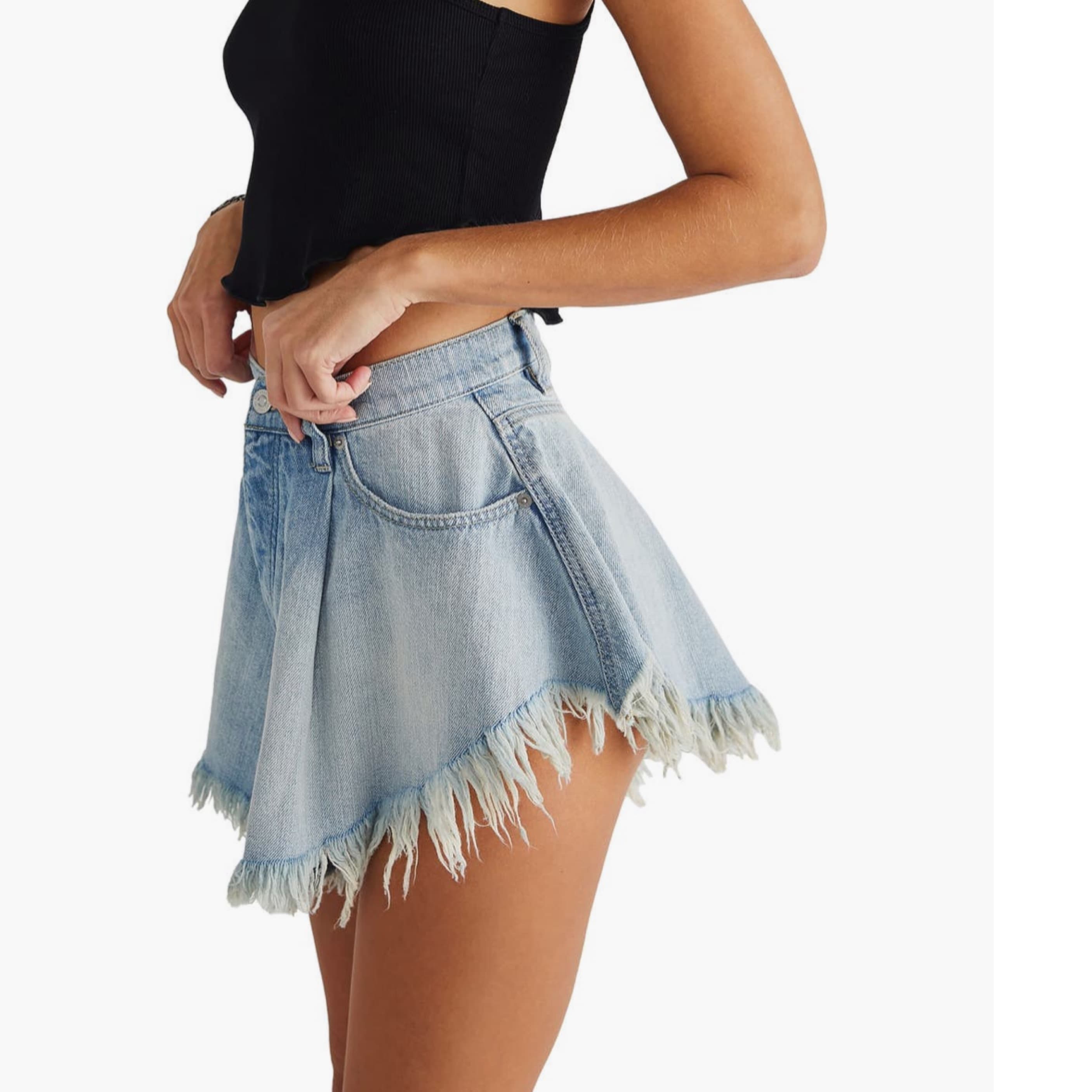 Free People Harlie Denim Shorts - Image 3