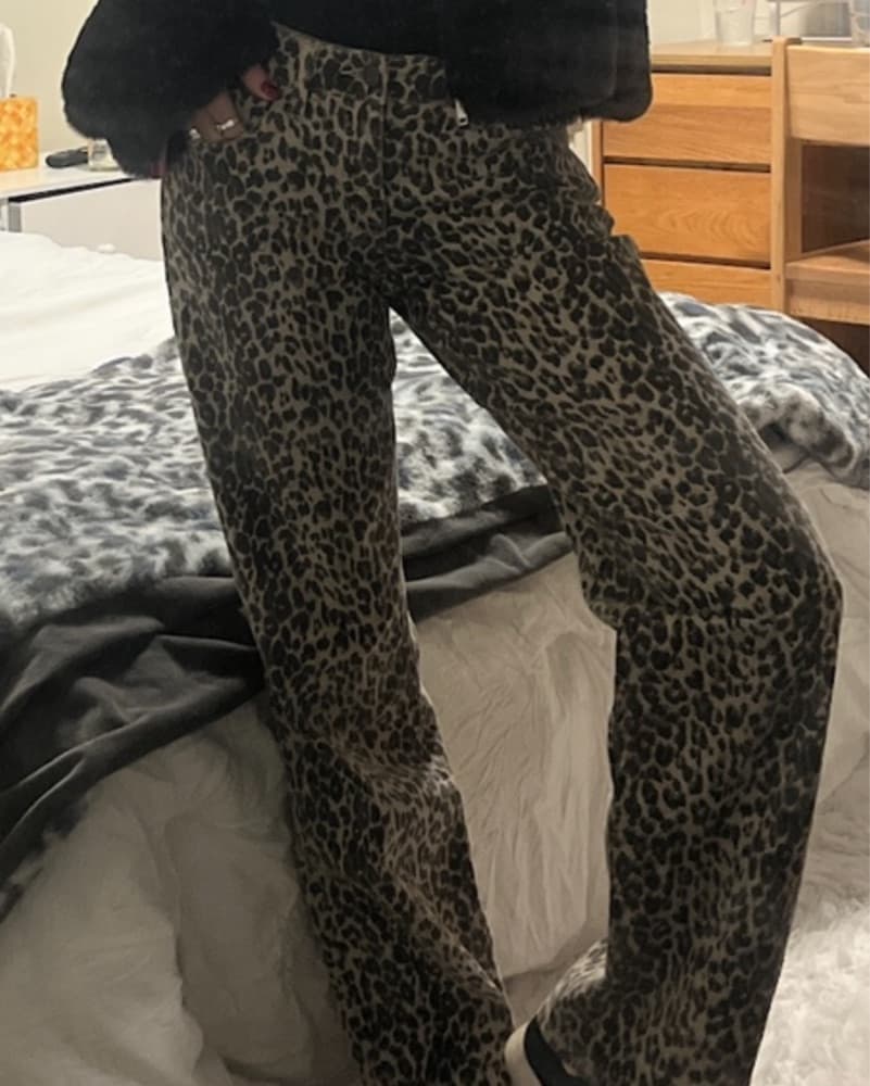 Leopard Print Jeans - Image 2