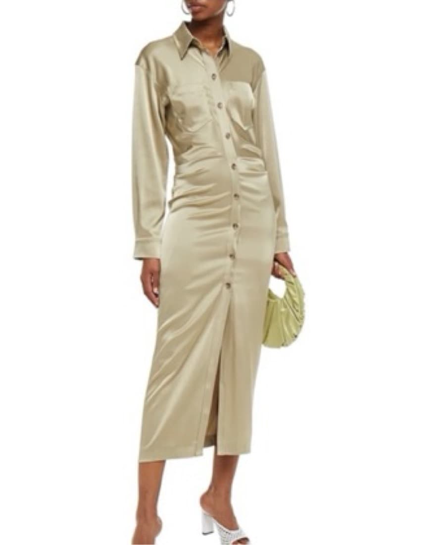Nanushka Silky Button Down Dress - Image 3