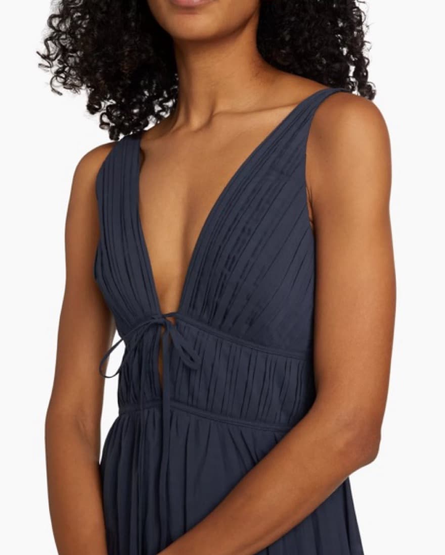 Simkhai Stephanie Midi Dress in Navy - Image 5