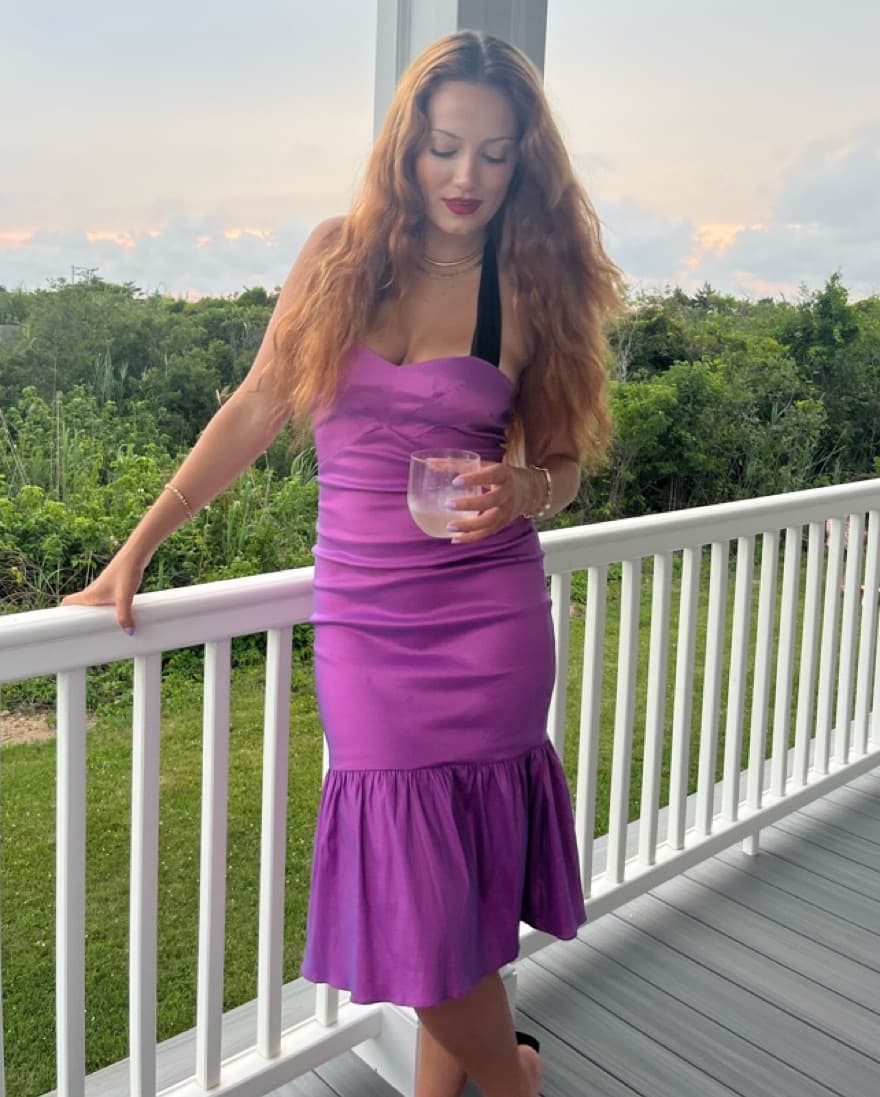 Lulu’s Metallic Purple Dress - Image 3