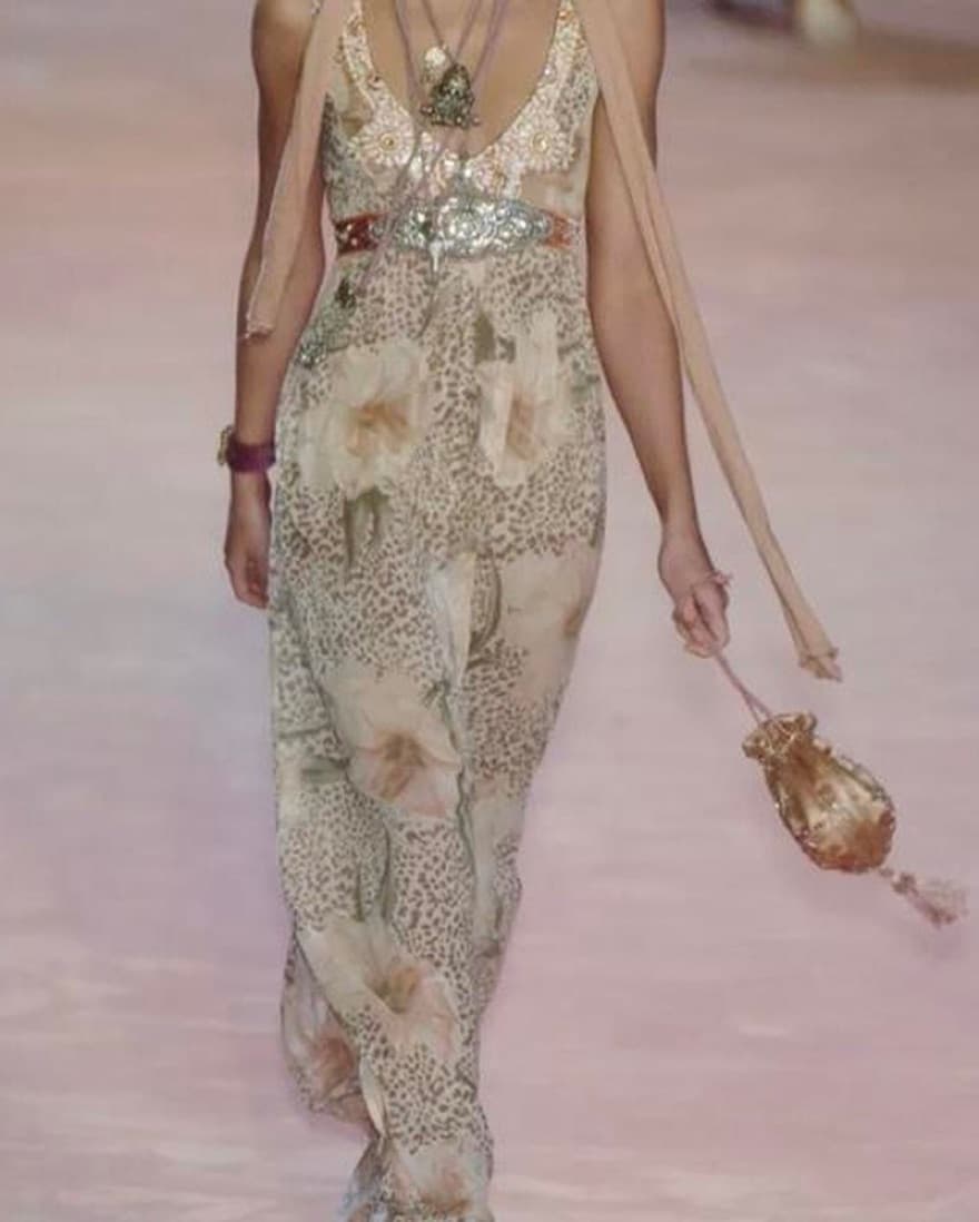 BLUMARINE SS2005 SILK RUNWAY DRESS - Image 1