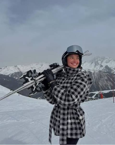 Perfect Moment Star Gingham Wool Jacket - Image 1