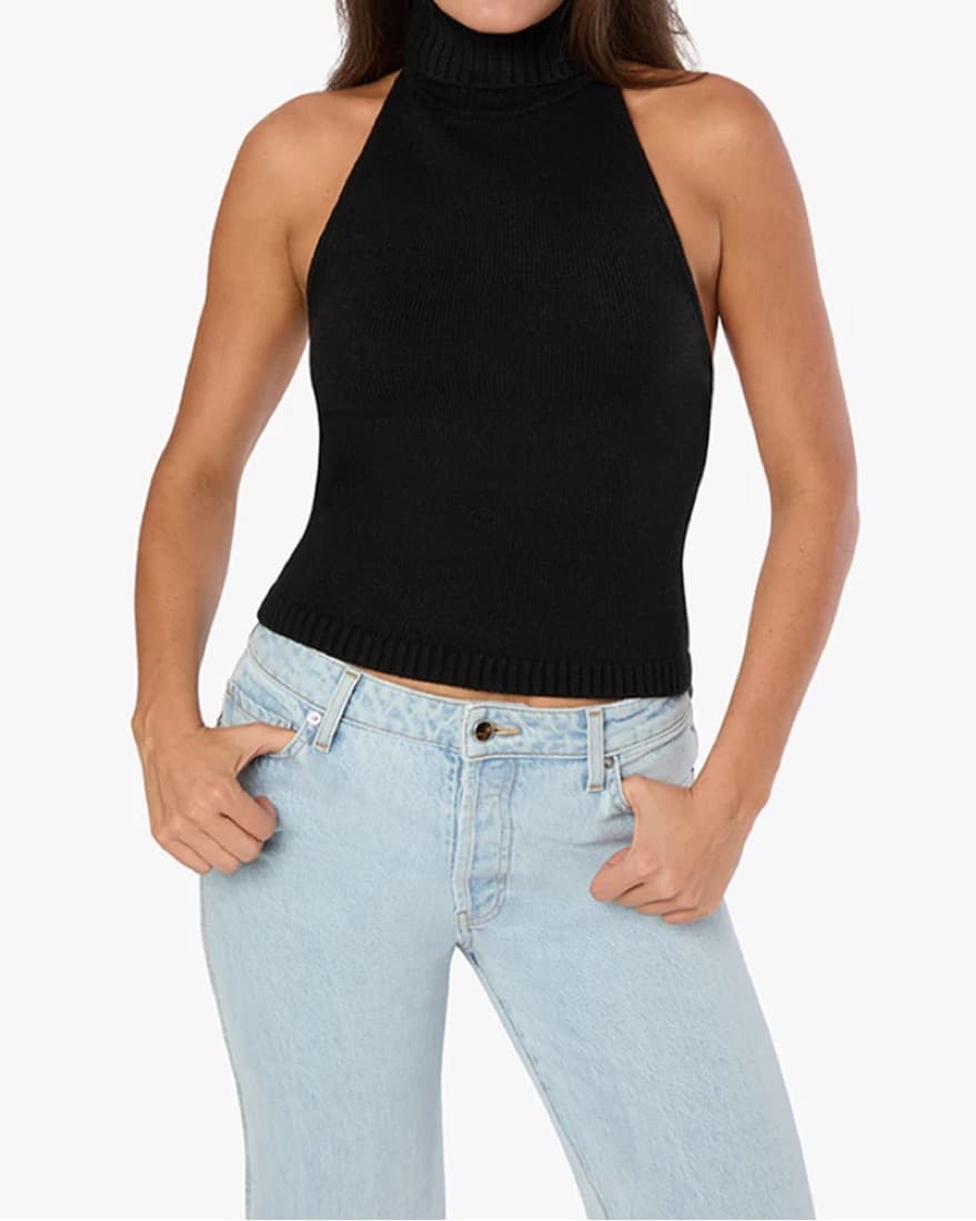 WeWoreWhat Open Back Halter Sweater Top - Image 4