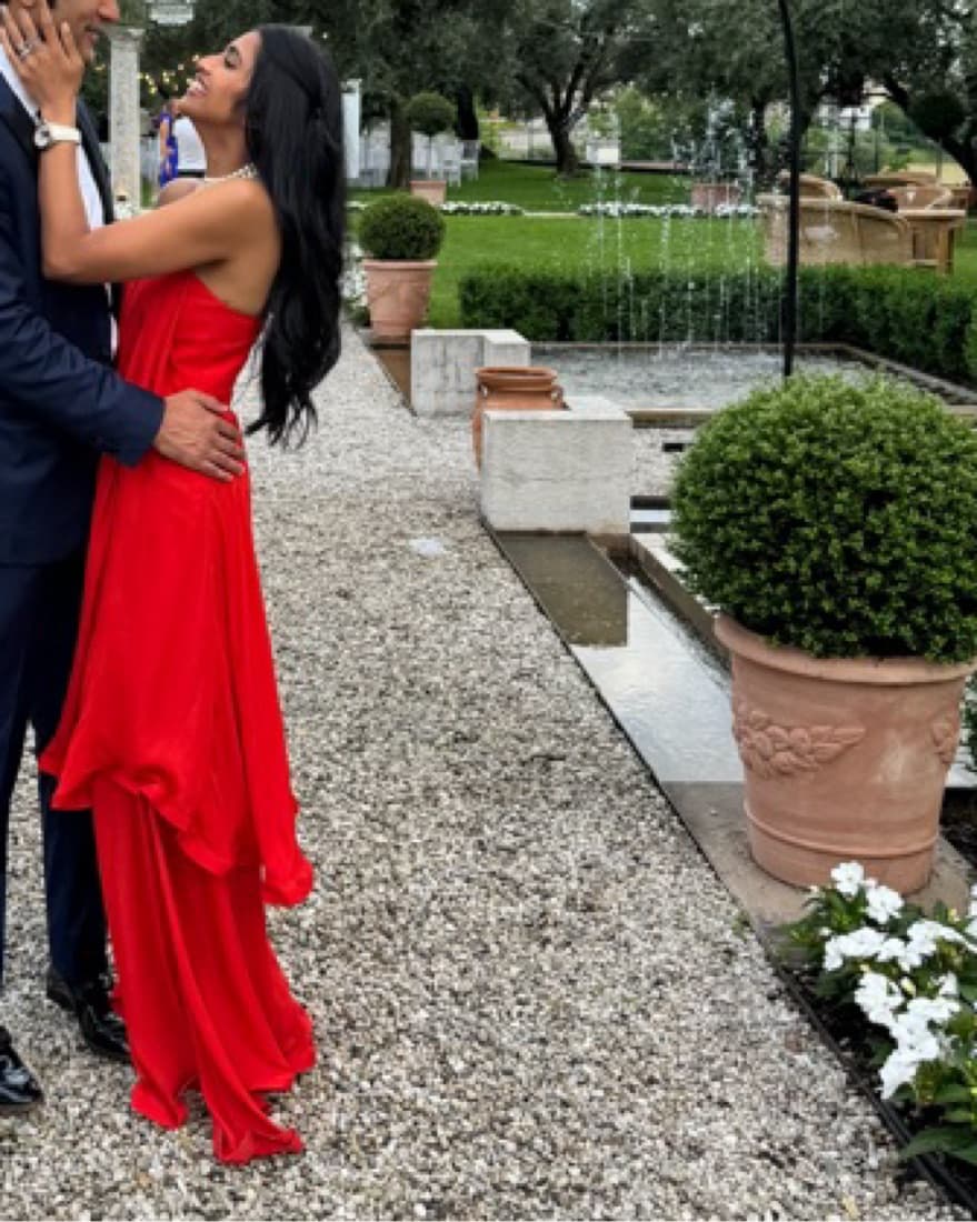 Nicholas Tiered Red Gown - Image 3