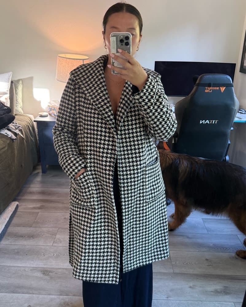 Houndstooth Winter Coat - Image 2