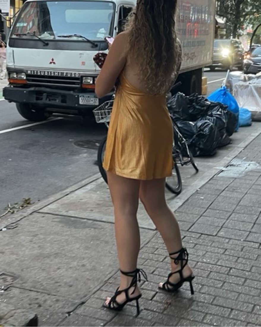 Orange Halter Dress - Image 3