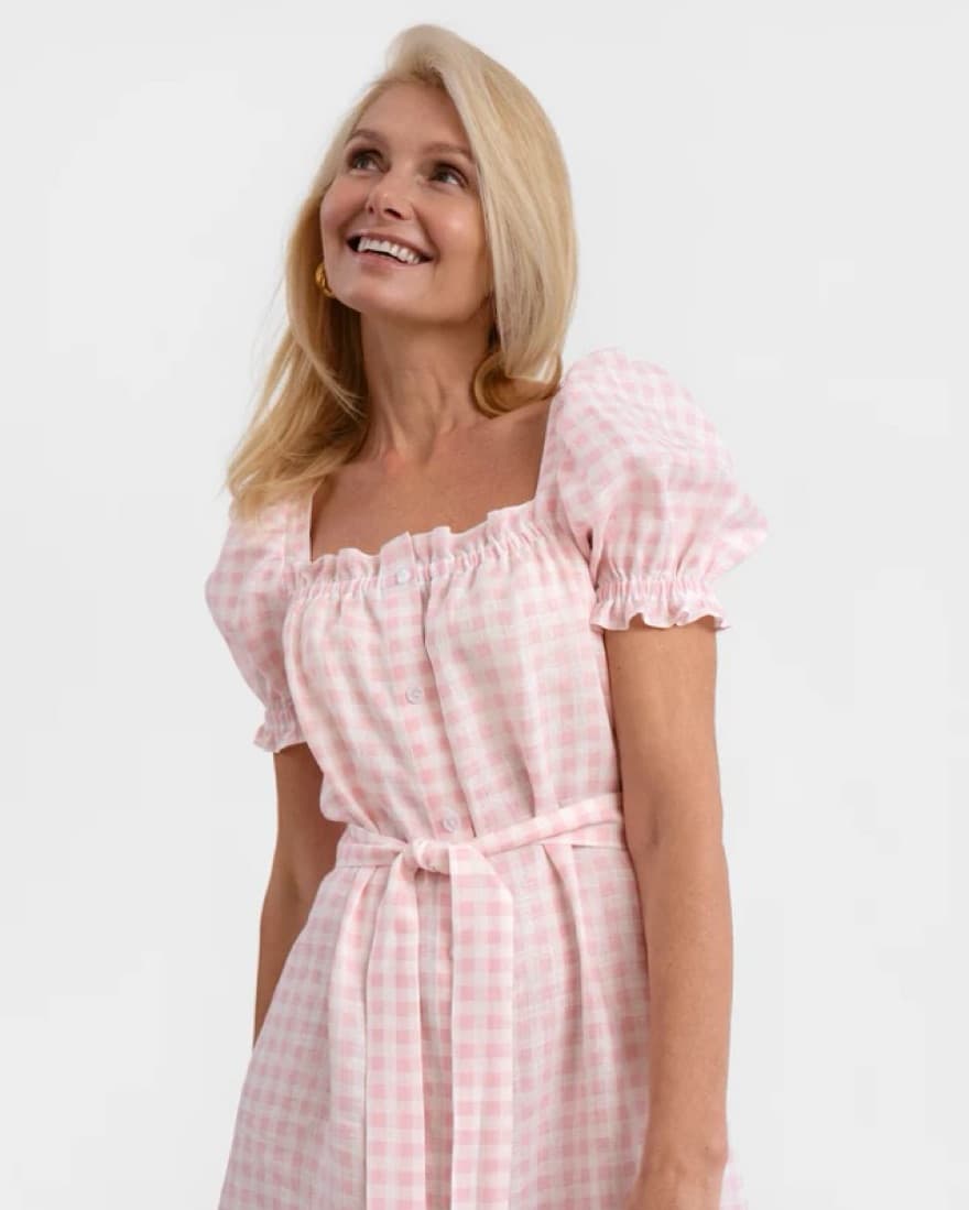 Sleeper Brigitte Midi Linen Dress - Image 6