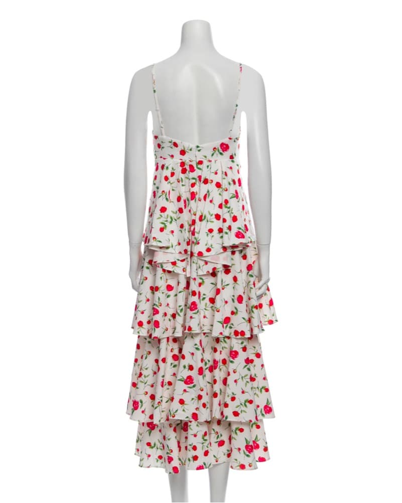 lCherry Tiered Ruffle Midi Dress - Image 5