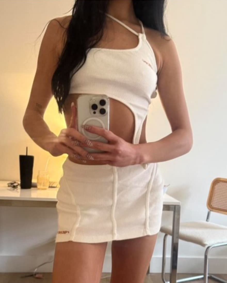 WHITE FESTIVAL SKIRT SET - Image 2