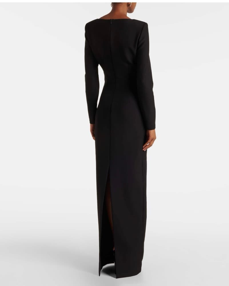 Roland Mouret Floral-appliqué crepe gown - Image 4