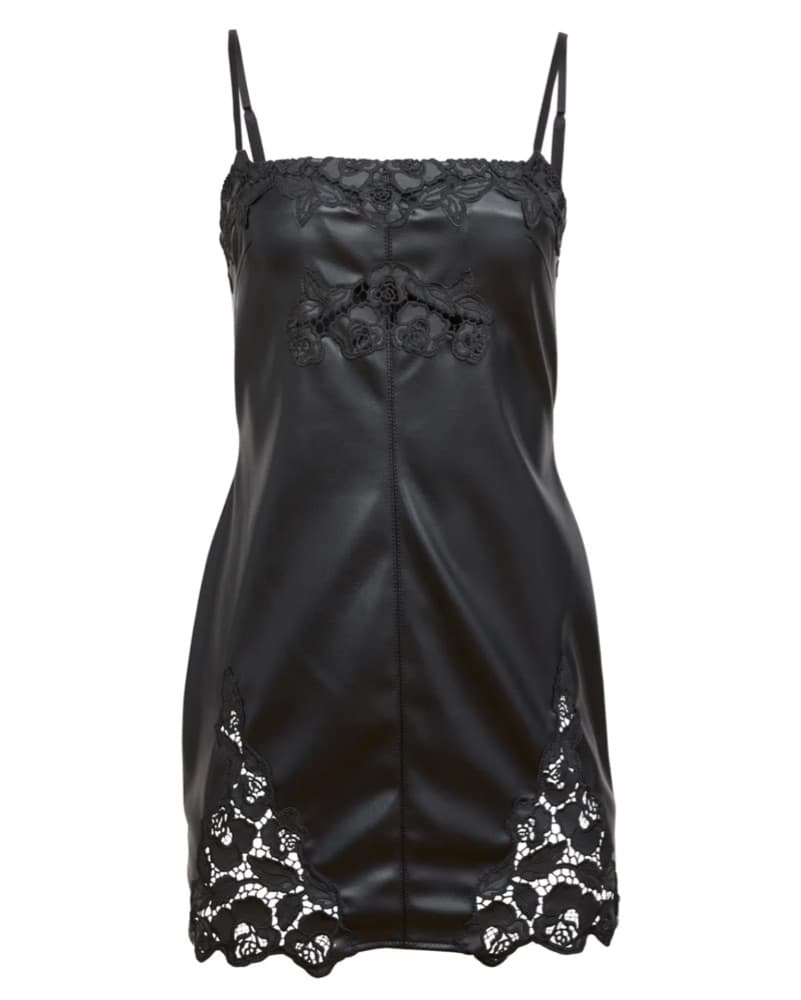 Fluer Du Mal Vegan Leather Guipure Dress - Image 1
