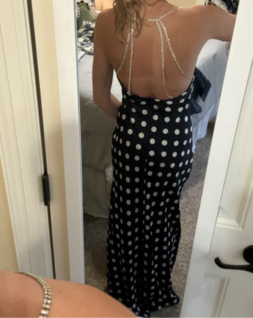 Polka Dot Maxi Dress with Sparkling Accents - Image 2