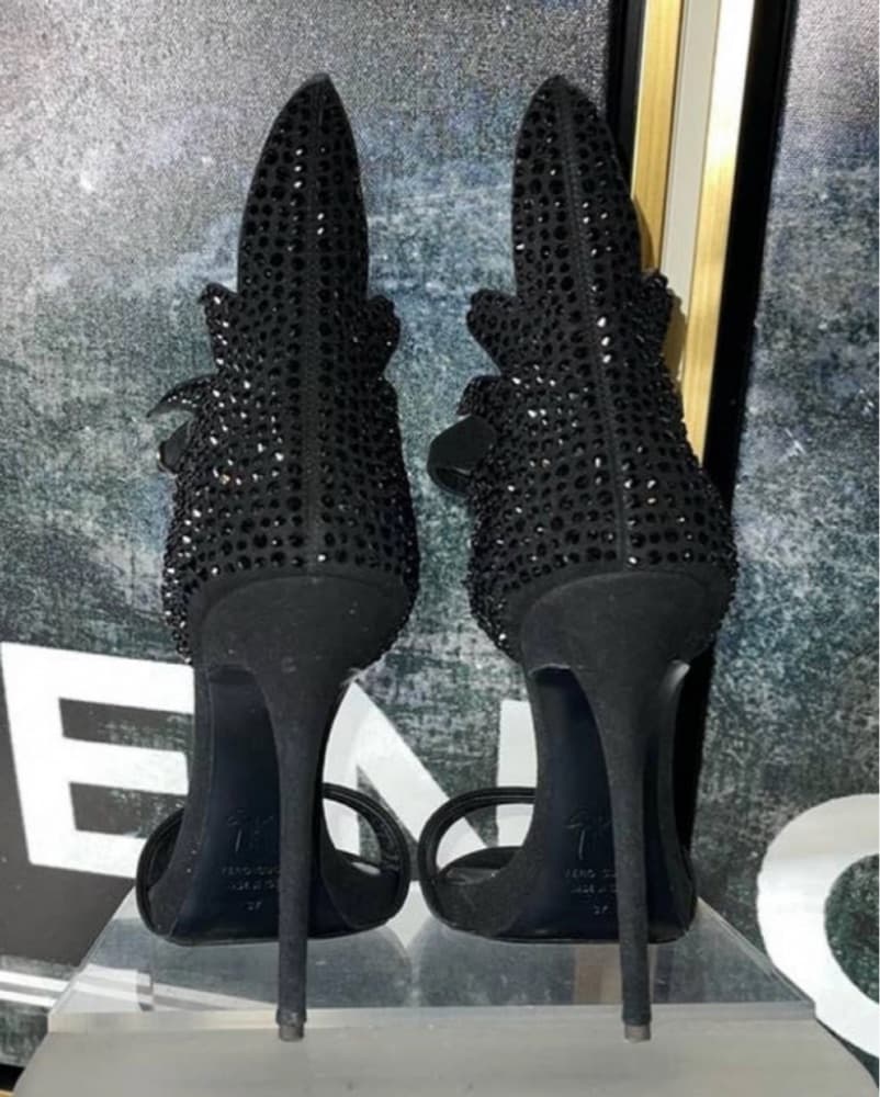 Giuseppe Zanotti Crystal Black Heels 8.5 - Image 5