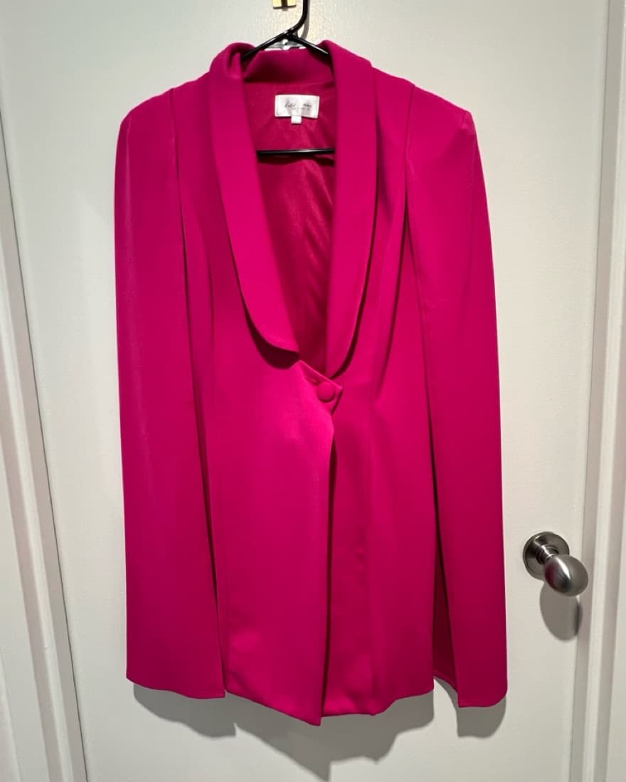 Chic Fuchsia Blazer Jacket Dress - Image 1