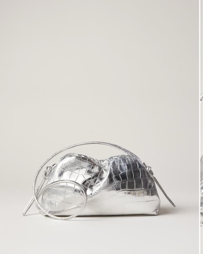 Mansur Gavriel cloud clutch Silver Metallic Clutch wedding guest accessories   - Image 1