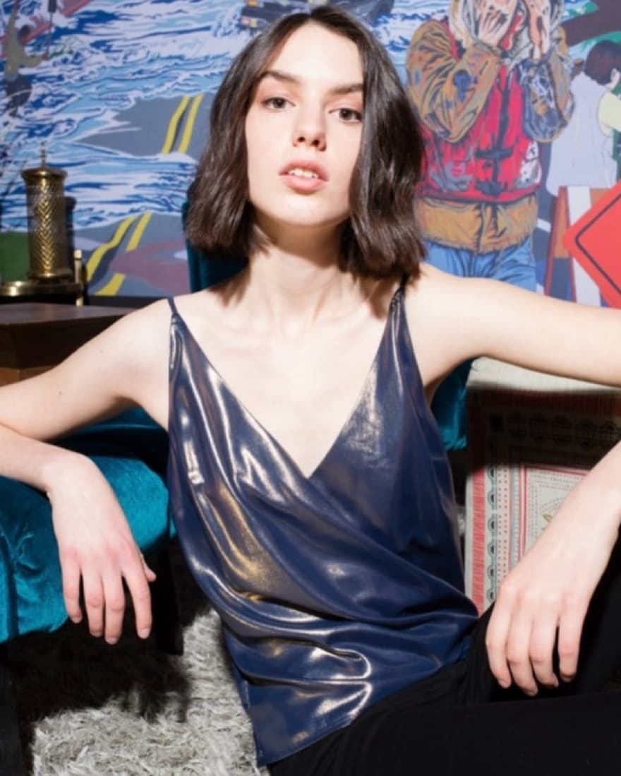 L’AGENCE Gabriella V-Neck Tank - Image 1