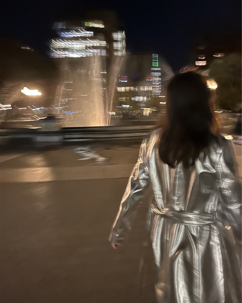 Avec Les Filles Metalic Faux Trench Coat - Image 2