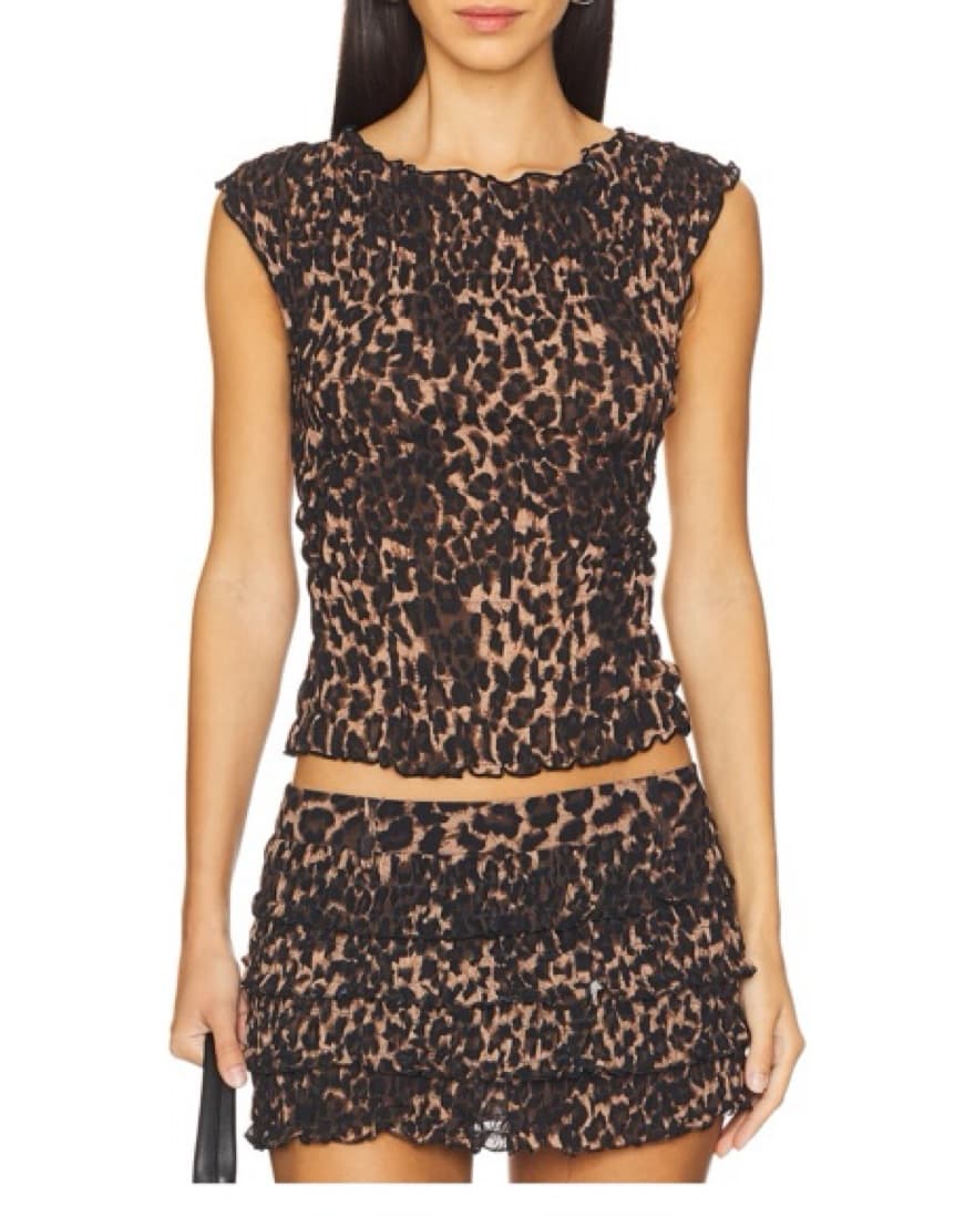 Lioness Uno Tie Top Leopard Print - Image 3