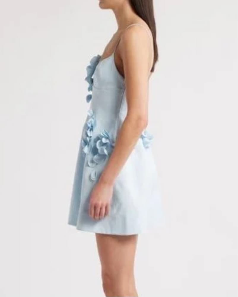 Acler Blue Bilston Mini Dress - Image 3