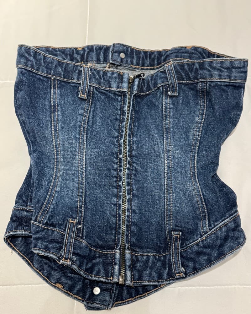 ZARA Jean Corset Top  - Image 4