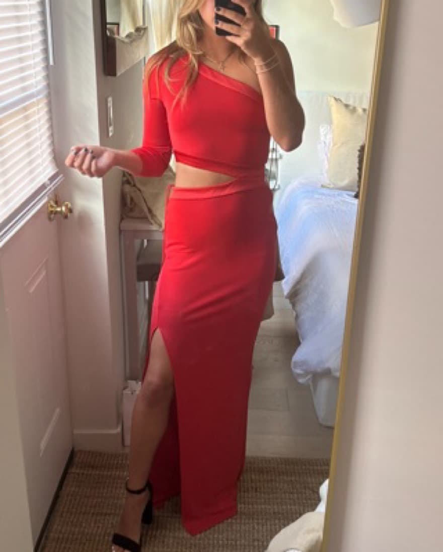 Alice & Olivia Red Slit Dress - Image 2