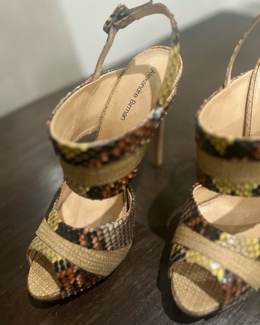Alexandre Birman Snakeskin High Heels - Image 2