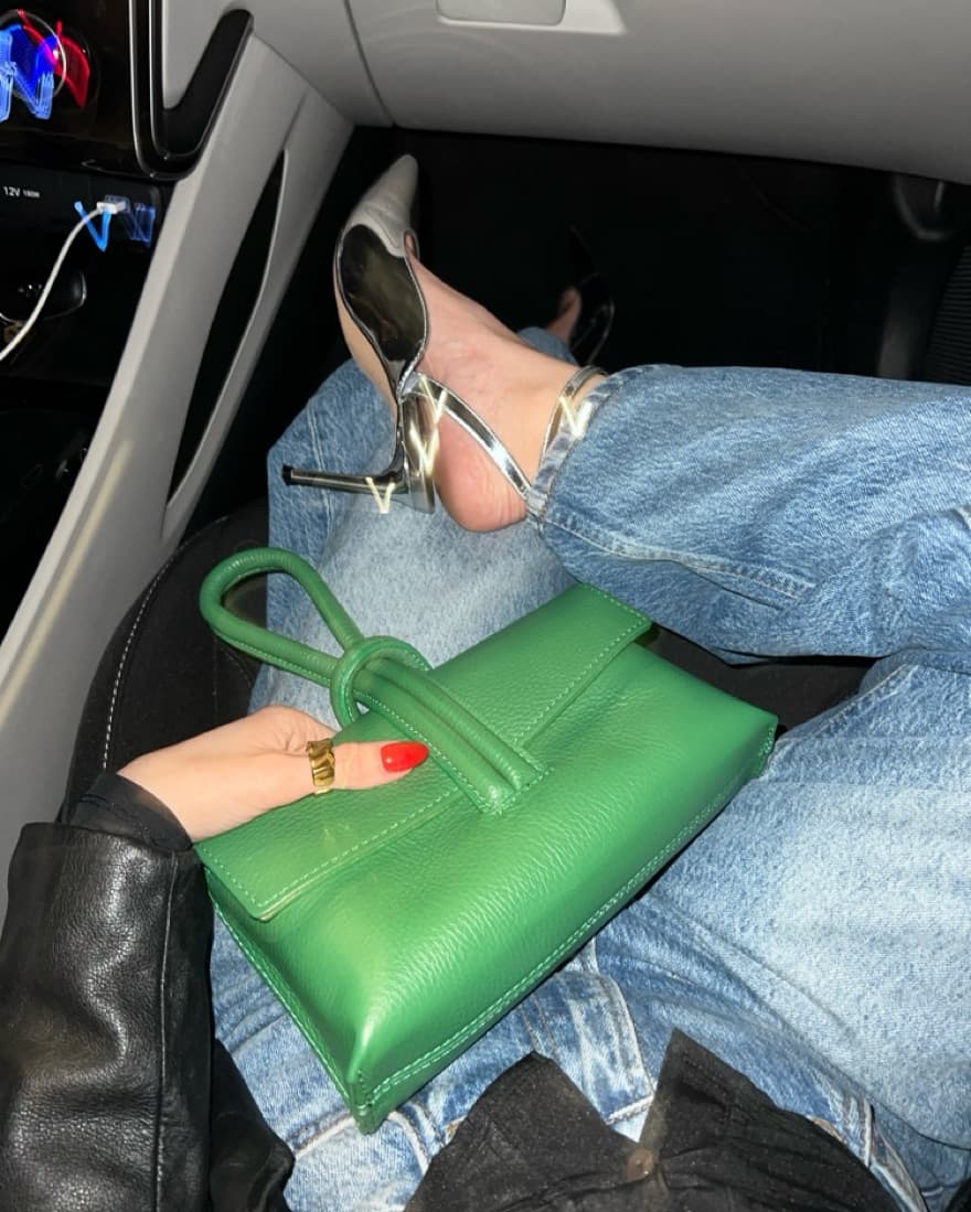 Green Genuine Leather Bag - Image 2