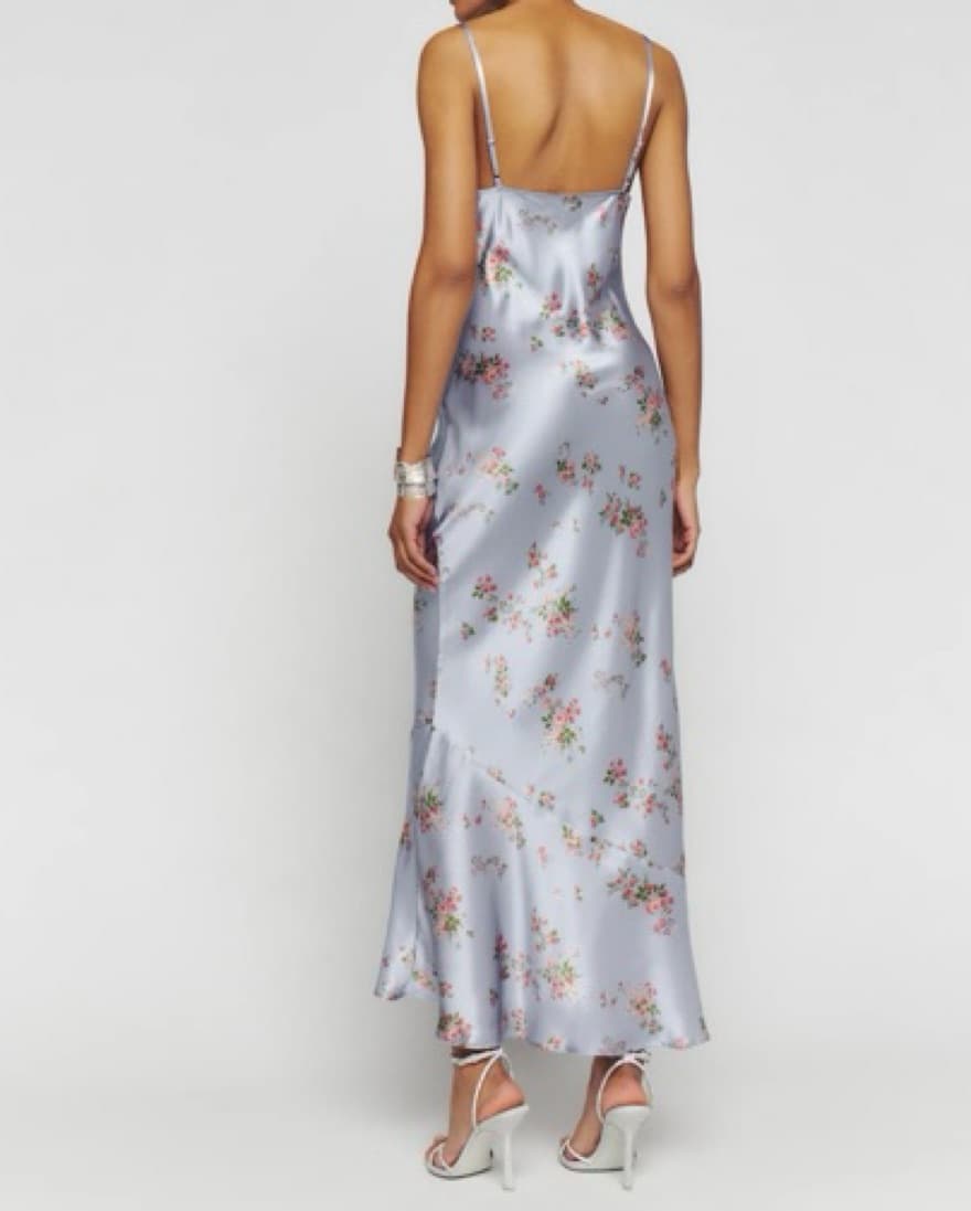 Reformation Parma Silk Dress in Melba - Image 3