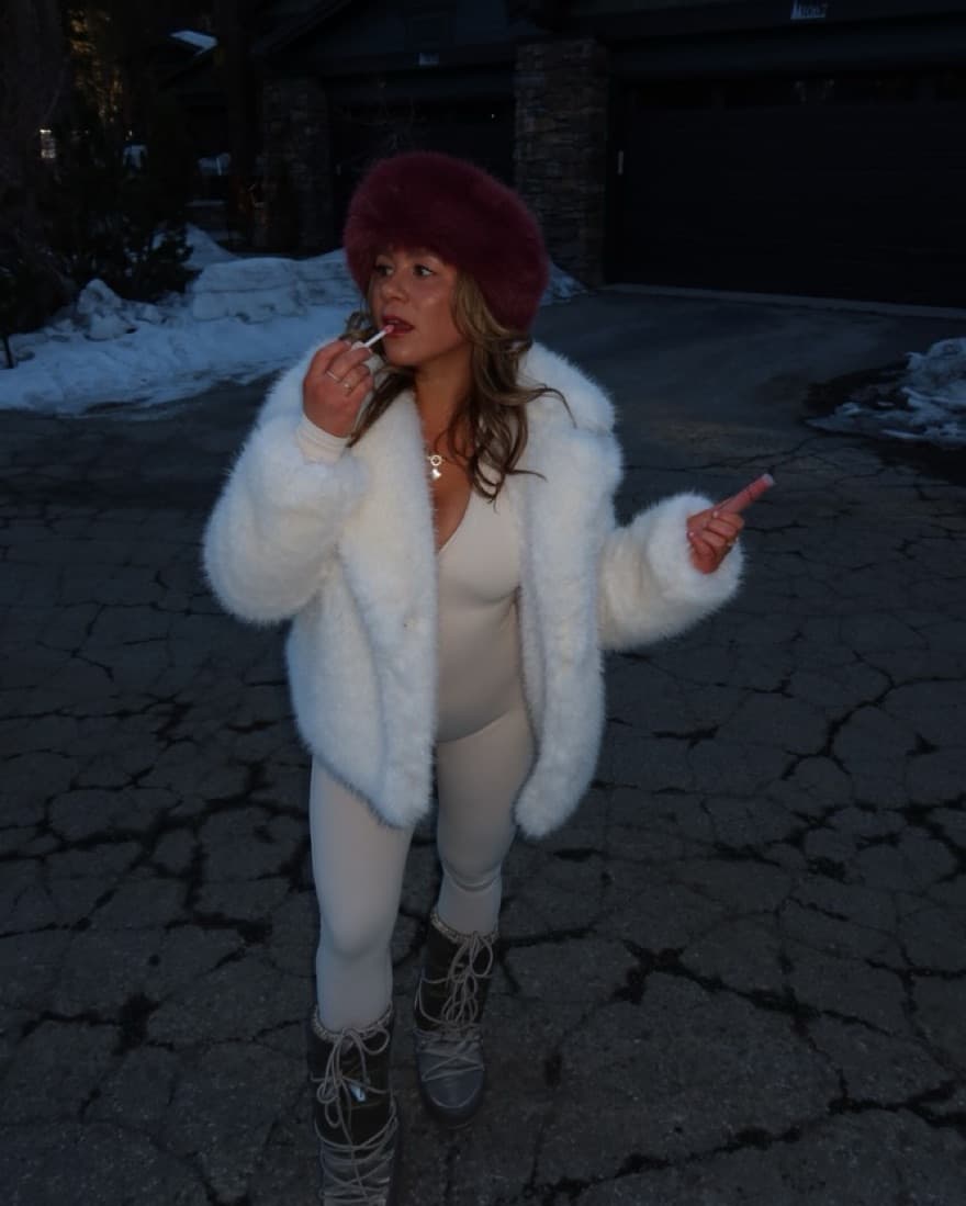 White Zara Fur Coat - Image 4