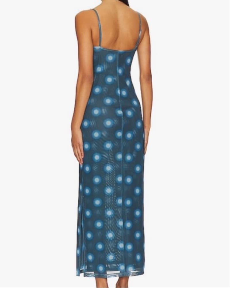 Blue Dotted Miaou Dress - Image 3