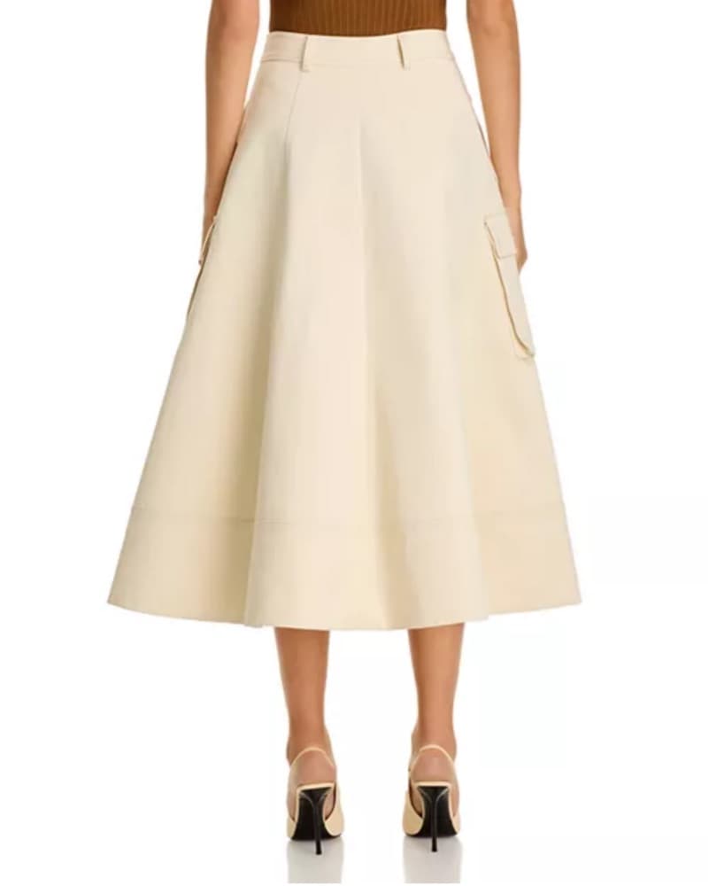 Cream Midi Cargo Skirt - Image 2