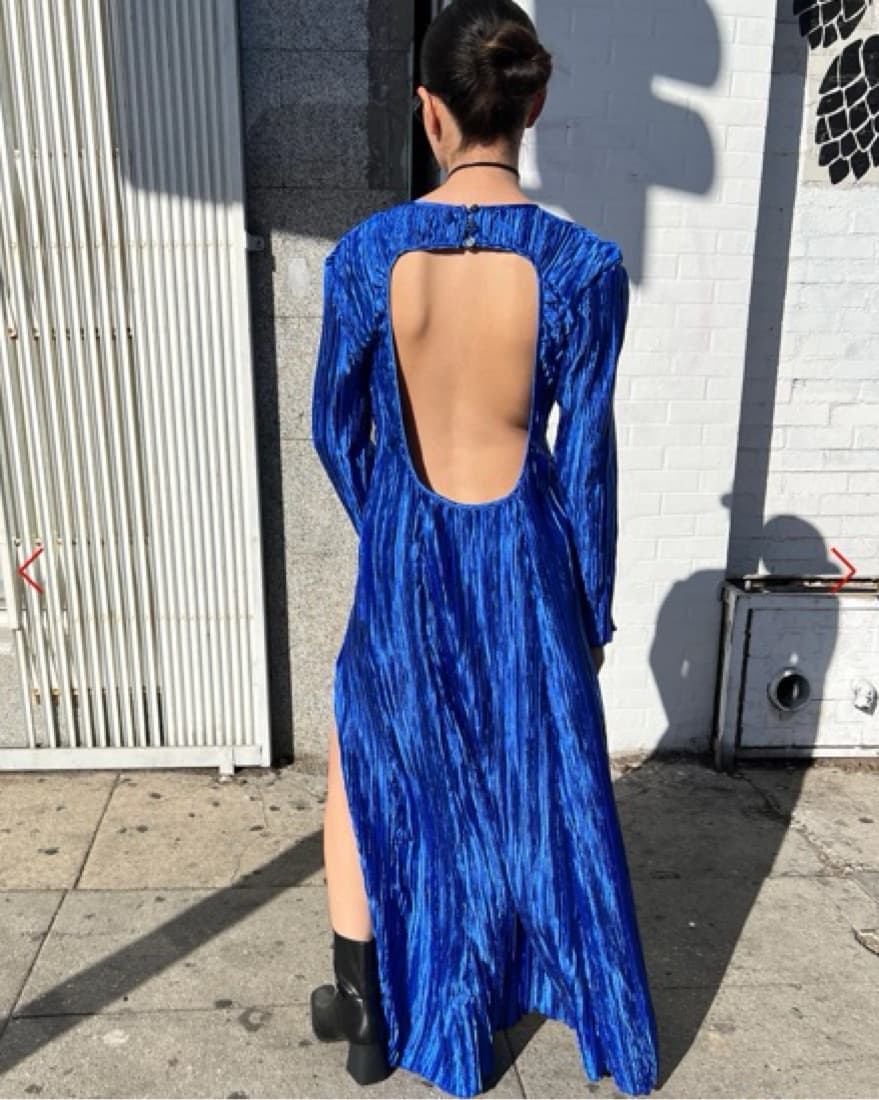 Blue Backless Long Dress (Laagam) - Image 4