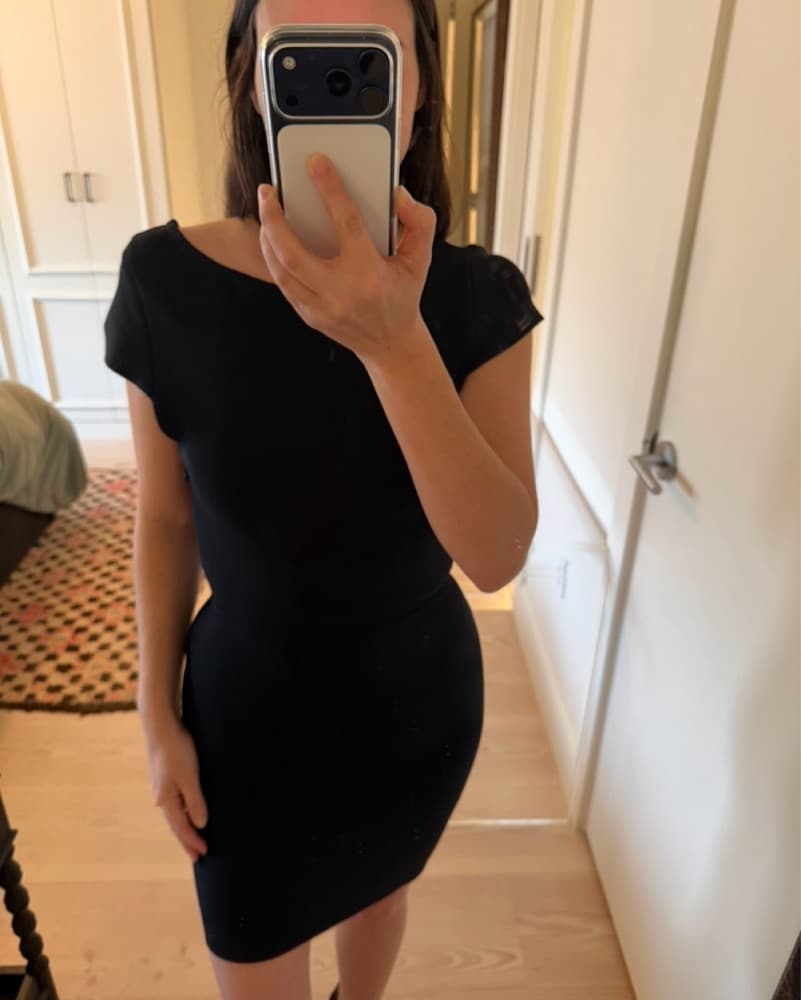 Herve Leger Black Mini Dress - Image 4