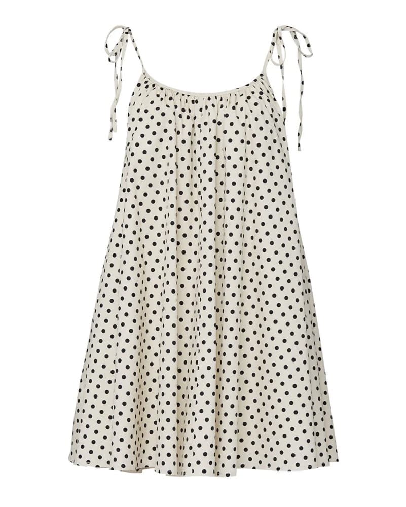 The Andamane Polka Dot Mini Dress - Image 4