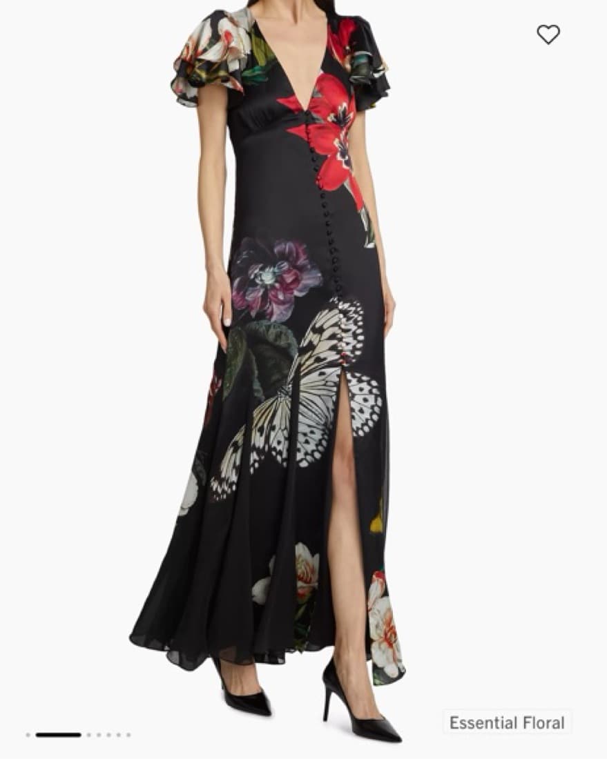 Alice & Olivia Short Sleeve Floral Dress - Image 1