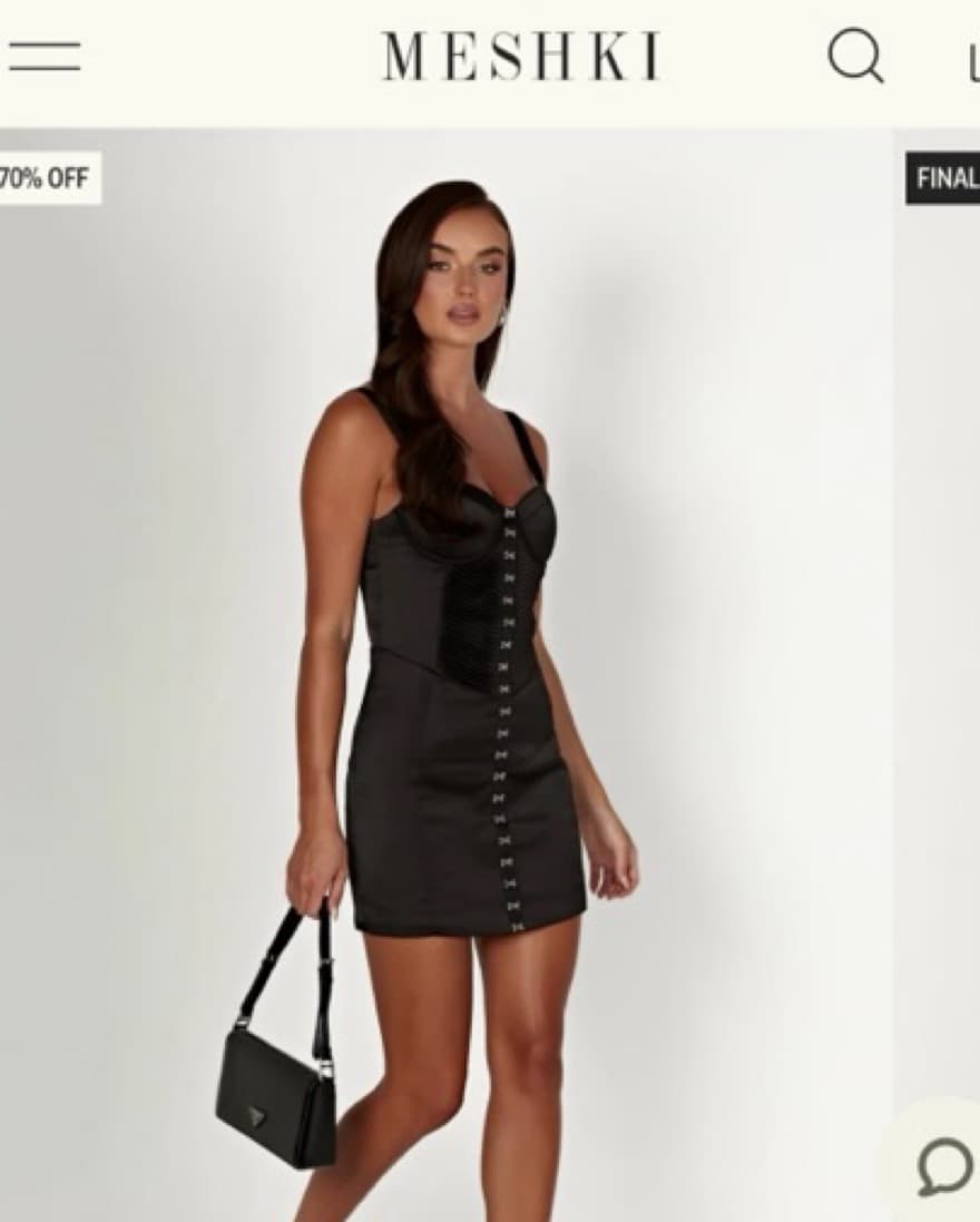 Sexy Black Mini Dress Worn Once! - Image 1