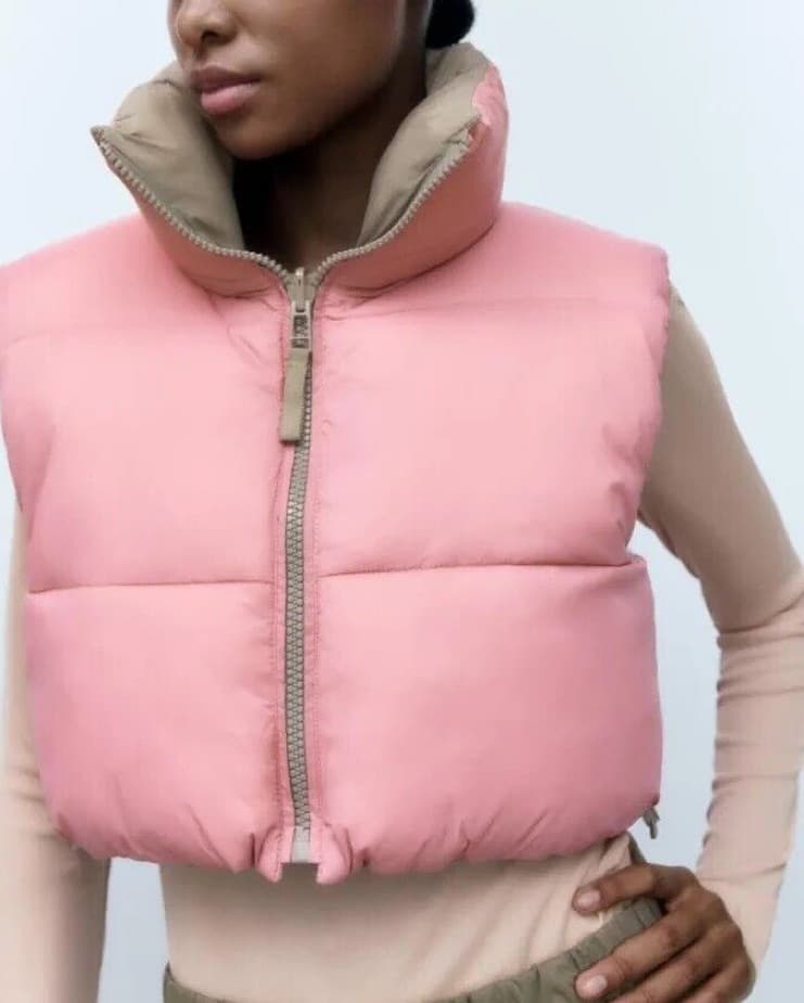 Reversible Pink / Khaki Vest - Image 3