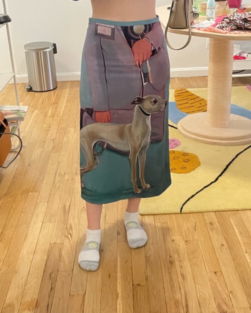 acne studios silk dog midi skirt - Image 4