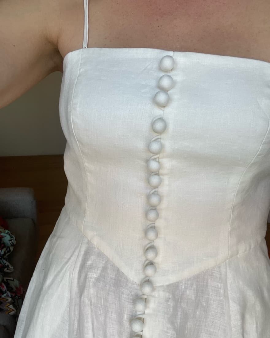 Zimmerman Linen Midi Dress AUS 2  - Image 4