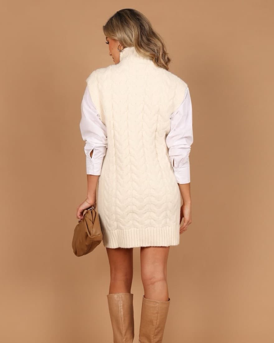 COZETTE TURTLE NECK SLEEVELESS MINI KNIT - Image 5