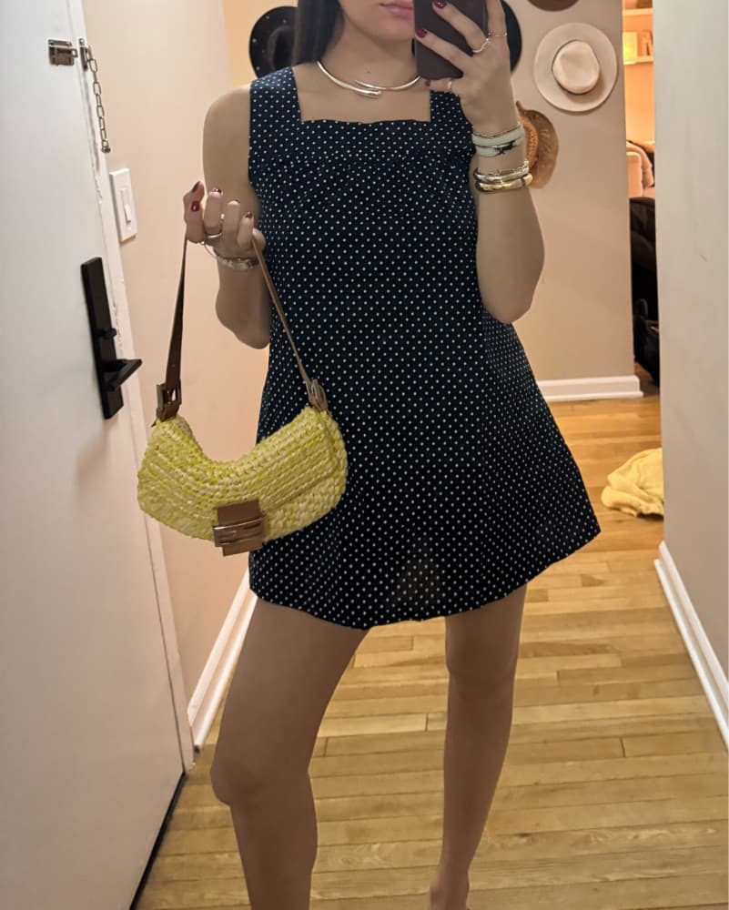 We Wore What Polka Dot Sleeveless A-Line - Image 2