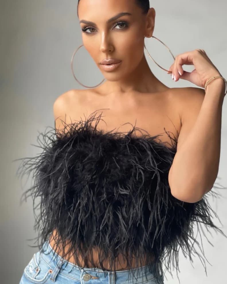 Club L London Dream Daze Feather Top - Image 2