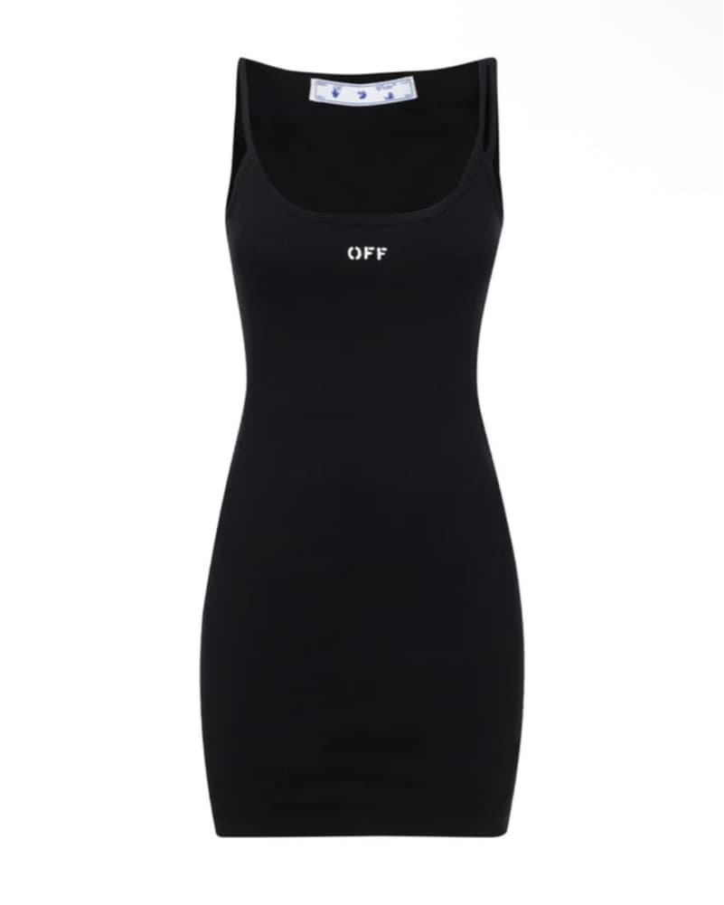 Off White Logo Mini Dress - Image 1
