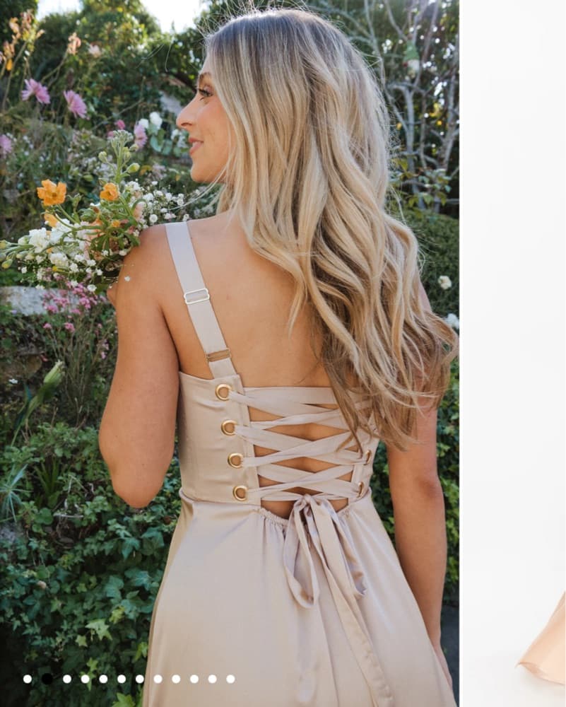 Champagne Gold Clarissa Corset Dress - Image 2