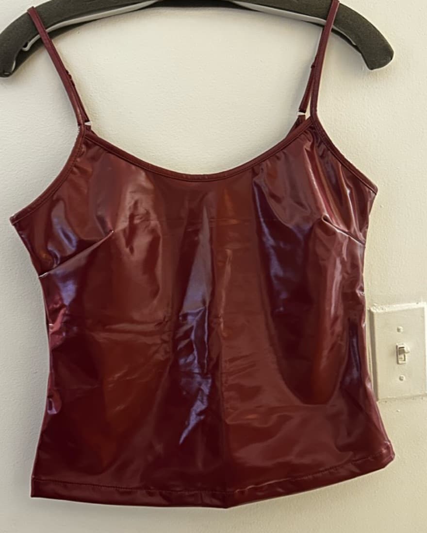 Francine Plum Vegan Leather Top - Image 4