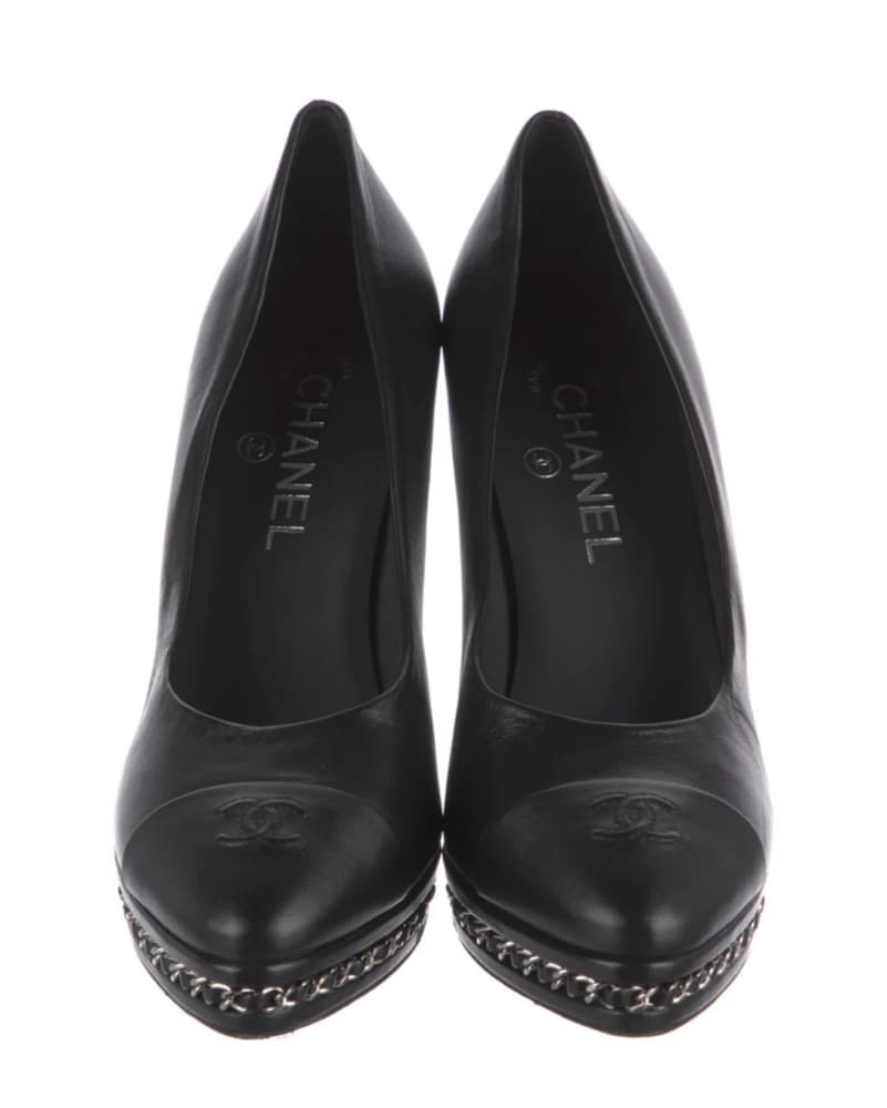 Chanel Black Chain Pump - Image 3