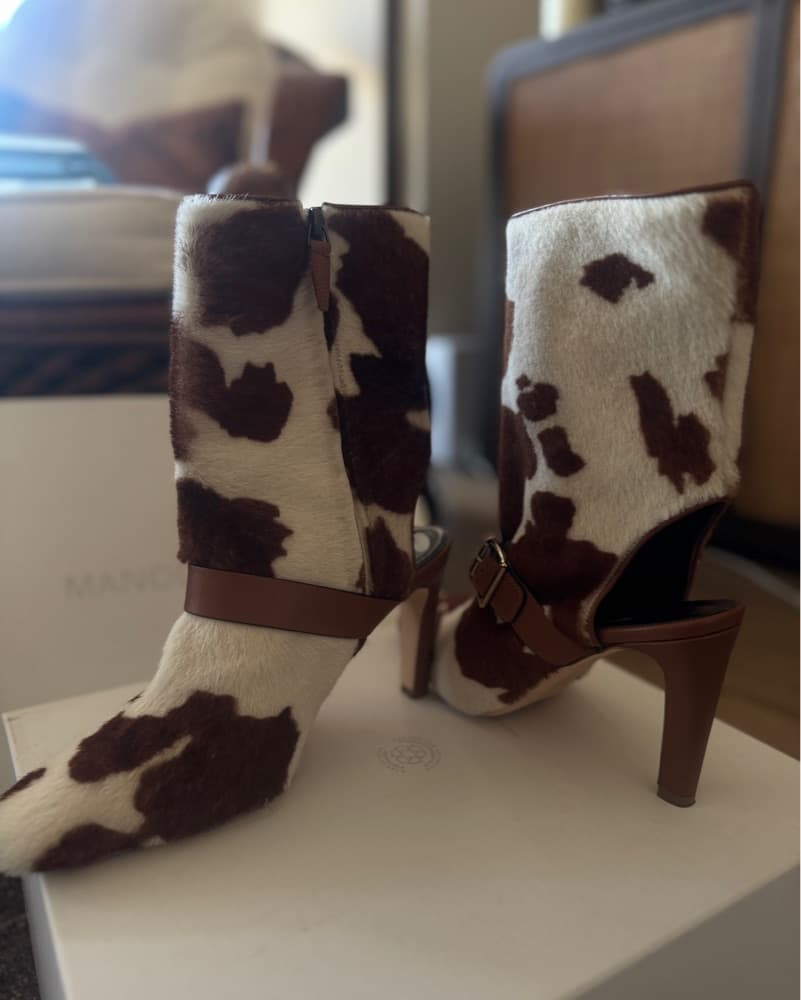 MANOLO BLAHNIK Calf Hair Ankle Boots  - Image 2