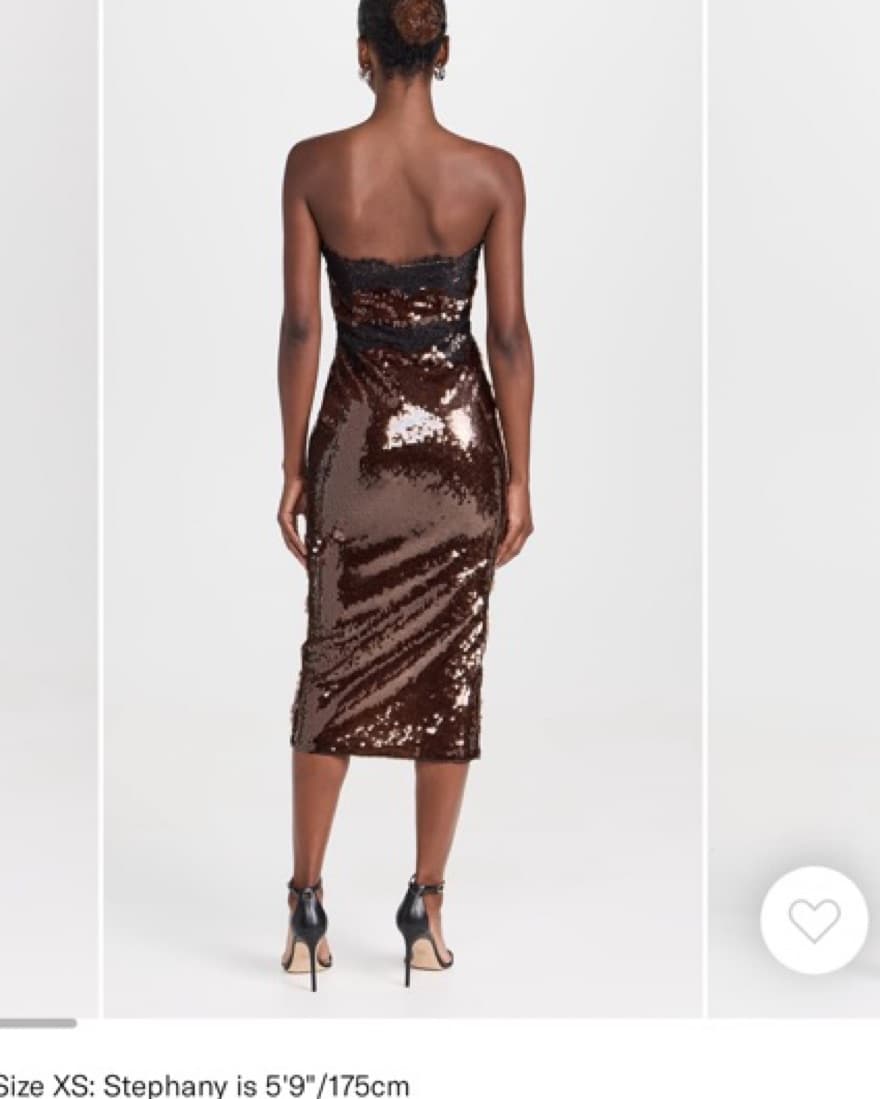 Retrofete Ellen Brown Sequin Lace Dress - Image 5