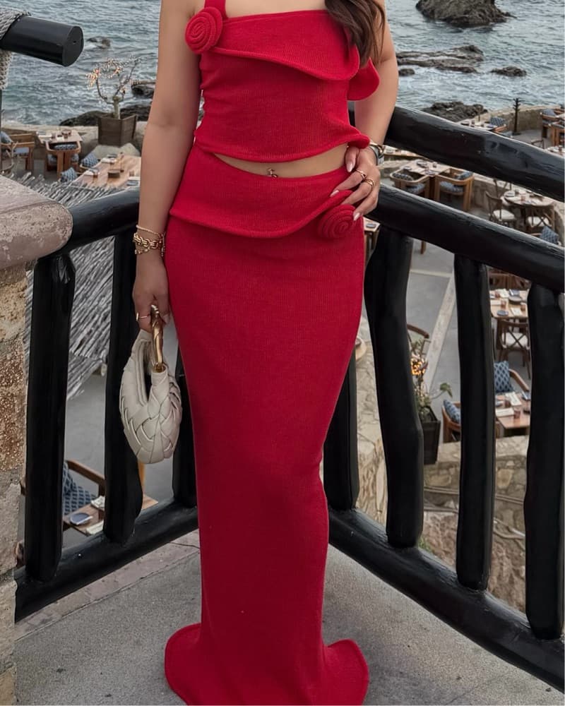 Meshki Samira Halter Knit 2 Piece Set  - Image 5
